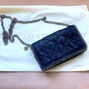 Stella McCartney Falabella Quilted Crossbody Bag, Black